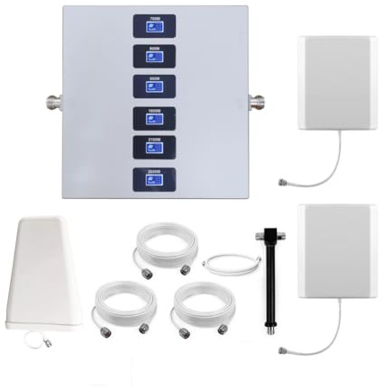 Amplificateur 4G 5G Amplificateur Reseau Mobile 6 Bandes, 1 à 2