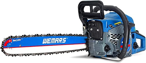 2-cycle 62CC Chainsaw Saw Gas Powered 20 Chain Saws Cordless Petrol Saw Handheld Chainsaw for Cutting Wood Trees Branches(6220G)