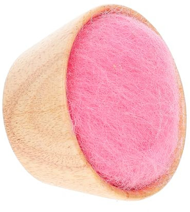 NUOBESTY Nadelkissen Aus Wolle Mit Holzboden Nähnadel-Organizer Nadelhalter Aus Wollknäuel Nadelkissen Mit Flachem Sockel Für Nähen
