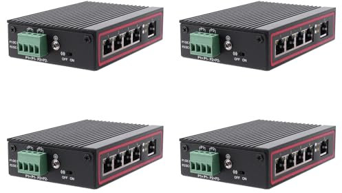 CENMEN 4X 5 Ports RJ45 10/100M Ethernet Desktop Switch Type de Rail DIN pour Ordinateur Portable