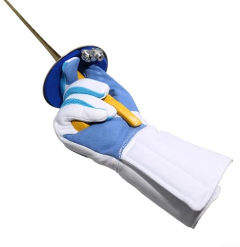 DAZZLEEX Gants d'escrime confortables et résistants à la déchirure pour enfants et adultes - Gants de protection antidérapants pour l'entraînement et la compétition XXS-XXL (entraînement droit XS)