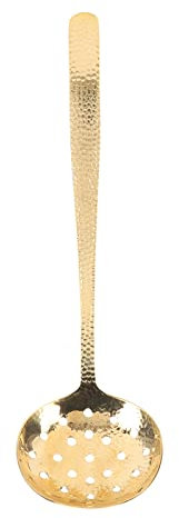 Paquete de 3 cucharones de cocina de acero inoxidable, utensilios de cocina, cucharones de sopa de metal para servir cuchara de sopa grande para cocina (10 pulgadas) (Cucharón ranurado)