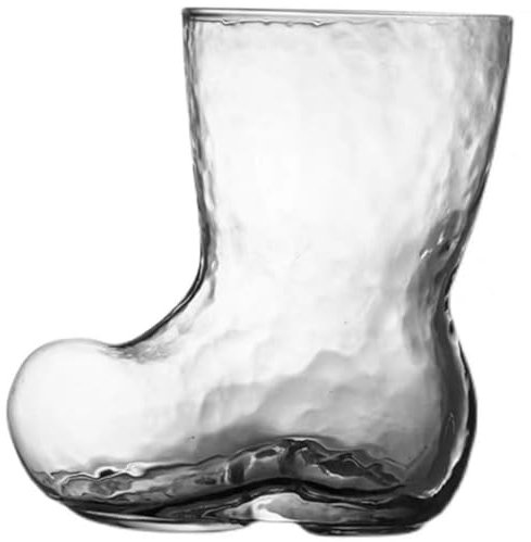 NAMOARLY Coppa a Forma Di Stivale Da 380ml in Vetro Trasparente, Bicchiere Da Birra e Cocktail, Tazza D'acqua Per Feste e Uso Domestico