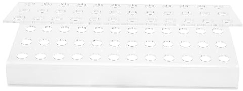 jojofuny Clear Acrylic Paint Brush Holder Organizer Desk Stand Display for Eyebrow Pencil Markers and Craft Supplies Salons Offices and Homes Compartments for Efficient Storage