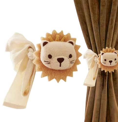 Drapery - Vendaje para cortina con forma de animal, lindas cuerdas decorativas de peluche, adornos de ventana de dibujos animados, accesorios divertidos para cortinas, cortinas de felpa, clips para