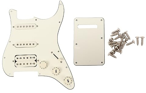 Elektrische Gitarre Pickguard mit Prewired Humbucker, Split Coil Funktion, einfache Montage, langlebiger Kunststoff & Metall, kompatibel für Telecaster & Strat, Reparaturkit inklusive
