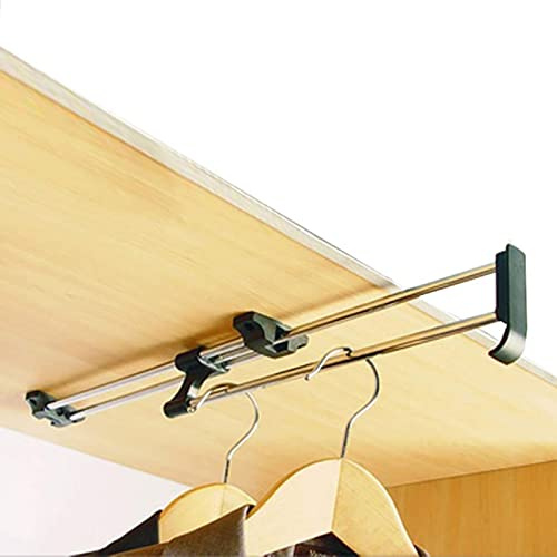 Portasciugamani retrattile resistente, 50 cm, montaggio a parete, barra portasciugamani estensibile per riporre in modo efficiente bagno e cucina, salvaspazio