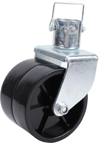 NOENNULL Reemplazo de Gato de Remolque de Doble Rueda de 6 Pulgadas, Capacidad de Carga de 2,000 LB, ABS y Metal, Maniobrabilidad Fácil, con Lanzador para Bote, RV, Campamento