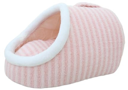 MotiveTech Katzenbetthöhle, Weiches, Tragbares Haustierhaus mit Abnehmbarem Kissen, Hundezelt für Spielende Hunde, Kleine Tiere, Hauskatzen, Rosa