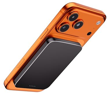 Kstime Batterie Externe magnétique 5000 mAh, Design Ultra Fin en Titane de 14 mm, Chargeur Portable sans Fil PD20W avec entrée et Sortie USB-C, Compatible avec iPhone séries 17/16/15/14/13/12 (Gris)