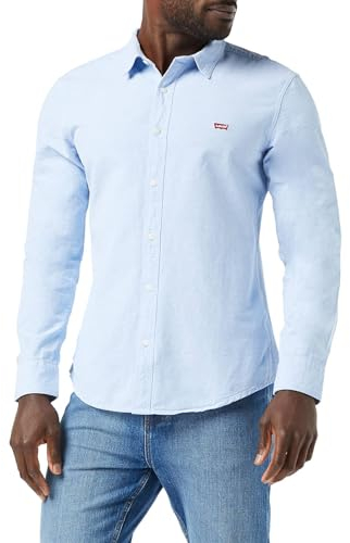 Levi's Men's Long-Sleeve Battery Housemark Slim Shirt, Allure, size XL