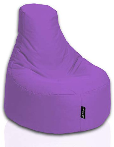 BuBiBag Gamer Sitzsack, Lounge Sessel, Gaming Sitzsäcke, Indoor & Outdoor Kissen für Kinder und Erwachsene (Flieder;Ø:80cm)