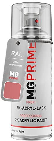 MG PRIME RAL 3014 Rosa antico/Antique pink satinato Bomboletta a spruzzo con acrilico 2K 400 ml ad asciugatura rapida