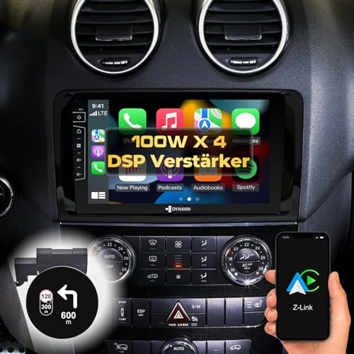 DYNAVIN Android Autoradio Navi für Mercedes ML W164 2005-2011 GL X164 2006-2012: 9 Zoll OEM Radio mit Wireless Carplay und Android Auto | Head-up Display | Inkl. DAB+: D10-DF432 Premium