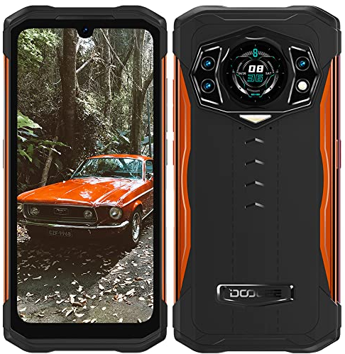 DOOGEE Mobiltelefon okrossbar, S98 (2022) 6,3 tum FHD+ Helio G96 8GB+256GB Android 12, 64MP kamera och IR 20MP mörkerseende kamera 6 000 mAh bakre display, stötsäker/vattentät-orange