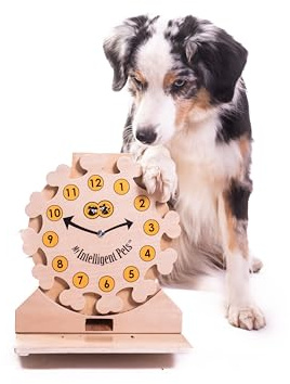 My Intelligent Dogs Pet's Clock Giocattolo Intelligente per Cani Distributore di Dolcetti Interattivo Giocattolo per Cuccioli, Giochi di Attivazione Mentale per Cani Puzzle Interattivo per Cani