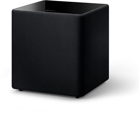 KEF Kube 12 MIE Subwoofer, Black | 300W Class D RMS Amplifier | 12-inch Bass Driver | iBX Intelligent Bass Extension | RCA Phono | Music | Home Cinema | Gaming
