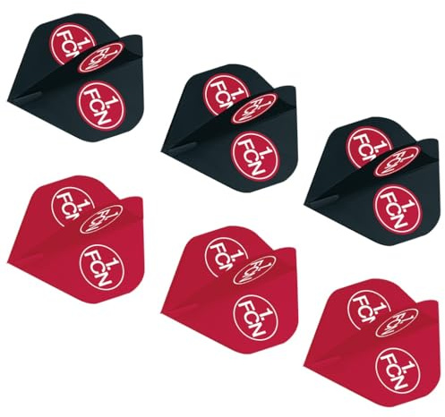 1. FC Nürnberg 1. FCN Dart Flights 6er Set (3 rot, 3 schwarz)