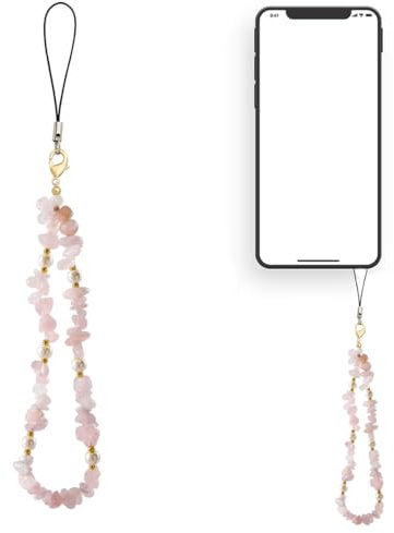 AIYVELU - Cordon de téléphone portable, bijoux de téléphone portable, cordon de téléphone portable bohème, chaîne de téléphone portable antiperte, pendentif de téléphone portable universel(Rose)