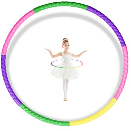 pclapora Hula Hoop Reifen Kinder, Hullahub Reifen, Gymnastikreifen aus Kunststoff, 7-Teiliges Abnehmbares Hullahub, Hula Hoop für Gymnastik, Fitness, Tanzen, Kinder und Erwachsene