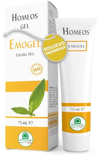 EMOGEL Crema Emorroidi Esterne Insufficienza e Stasi Venosa 75 ml con Ippocastano, Rusco e Mimosa, Pomata Emorroidi Made in Italy