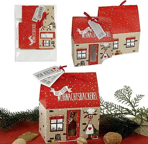 Keks- & Pralinenschachtel Rentier Didi 12 Stück - Geschenkschachtel, Keks Tüte, Keks Box