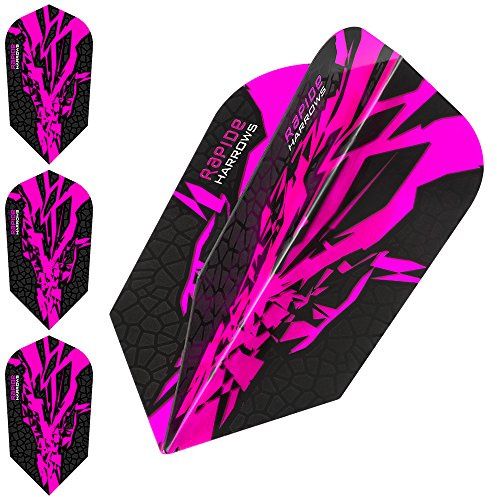 Harrows Rapide X Dart-Flights, 100 Mikron, schmal, 10 Sets (30 Stück), Rosa