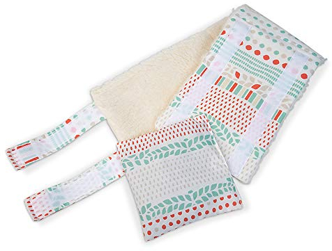 GRÜNSPECHT Bio Brust- und Bauchwickel für Babys, Set aus Wickel mit Klettverschluss & Traubenkern-Kissen, bei Bauchschmerzen & Blähungen, Größe 1: 1-12 Monate (672-V1)