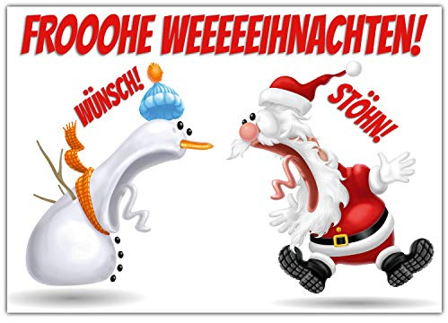 A4 XXL Weihnachtskarte KOLLEGEN mit Umschlag - edle und lustige Klappkarte für Kollegen Freunde Verwandte - Frohe Weihnachten Karte von BREITENWERK