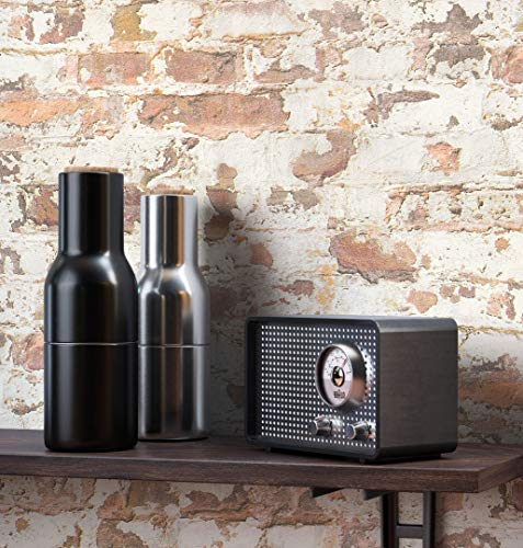 NEWROOM Steintapete Tapete grau Mauer Stein Rustikal Vliestapete orange Vlies moderne Design 3D Optik Steintapete Ziegelstein Backstein Mauerwerk Klinker Loft inkl. Tapezier Ratgeber