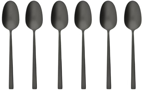 Sambonet Rock PVD 6 Cucchiaini Moka Nero Lucido