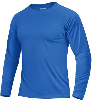 TACVASEN Men's UV Protection UPF 50+ Long Sleeve T-Shirt Casual Outdoor Hiking Walking Shirt