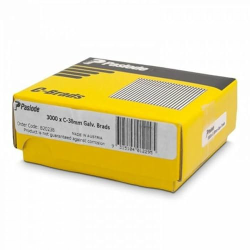 Paslode Verzinkte Meißel-Nägel, 16 Gauge, C-Serie, 3000 Stück, 38 mm Länge