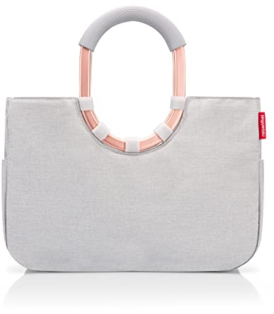 reisenthel loopshopper M sky rose – Stabile Tasche mit praktischer Fächeraufteilung und großer Innentasche aus recycelten PET-Flaschen – wasserabweisendes Design
