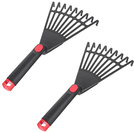 Housoutil Handrechen Kunststoff, 2 Artikel Garten Rechen Klein, Rechen Für Outdoor Gartenarbeit Lager Latex Handrechen Für Blätter