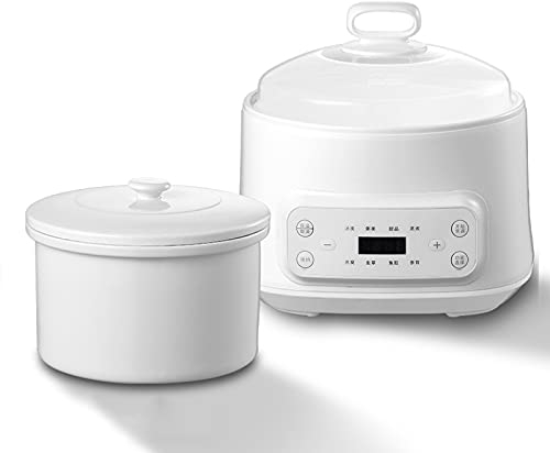 Olla de cocina, olla eléctrica para estofado, olla de cocción lenta con revestimiento de cerámica de 2 l, olla de cocina multifunción para el hogar, utensilios de cocina profesiona