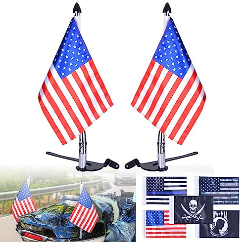 Goldfire Klappbarer Kofferraum-Flaggenmast-Kit mit mehreren Flaggen für Can-Am Spyder RT 2020-2026, Spyder F3 LTD 2017-2026, linke und rechte Seite Spyder-Zubehör