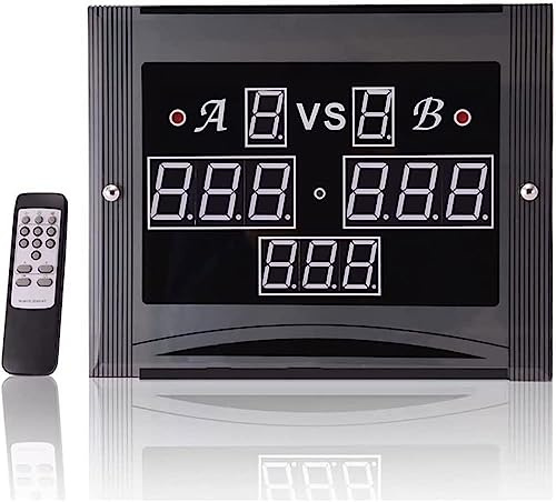 Tabellone segnapunti da biliardo, tabellone segnapunti elettronico multifunzionale, tabellone segnapunti da biliardo digitale led e biliardo, punteggi 0-199 tabellone segnapunti da tavolo telecomando