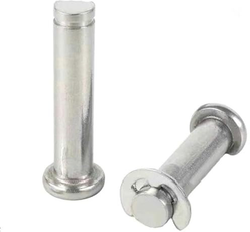 1-5 pezzi M3M4M5M6M8M10 Perno in acciaio inossidabile 304 Perno con intaglio a testa piatta Perni per anelli elastici Posizionamento Perno cilindrico con rondella per anello elastico-M6x30mm 5 set