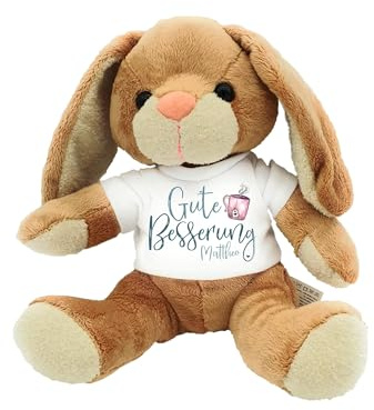 Kilala Kuscheltier Hase klein, Gute Besserung Plüschtier, Schutzengel, Geschenk für Erkrankte Freunde Familie