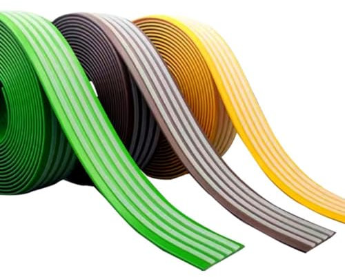 AYHARYLH Treppenkantenprofil Treppenprofil,Vinyl-Anti-Rutsch-Treppenkante,Selbstklebend Winkelprofil,Kunststoff Treppen-Kantenschutz (Color : Green, Size : 5cm*3.2mm*5m)