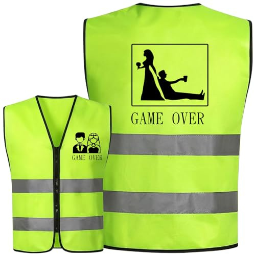 Addio al Celibato Gadget Costume Addio al Celibato Addio al Celibato Gadget, Jga Accessori Uomo Strisce Riflettenti 360°, Gilet per l'Addio al Celibato Gadget per Festa d'Addio al Celibato Matrimonio