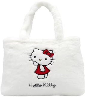 CyP Brands-Hello Kitty Sanrio Sac à main en peluche Blanc Produit officiel