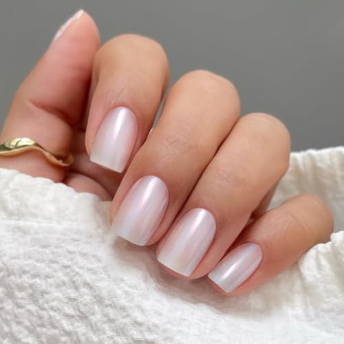 JMEOWIO Glitzerweiß Nagelfolie UV Härtend Gel Nagel Strip Sticker