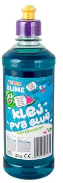 TUBAN Scented PVA Glue 500 ml – Perfect for Making Slime – Incredible Scent and Color – Paper Glue for Play – For Paper and Cardboard – Watermelon Scent – Turquoise