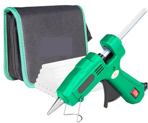 RUHEN Pistolet à Colle Chaude 25 W avec bâtons de Colle de 7 mm Mini Pistolet Thermique électrique Industriel Température Artisanat Réparation Outil de Bricolage