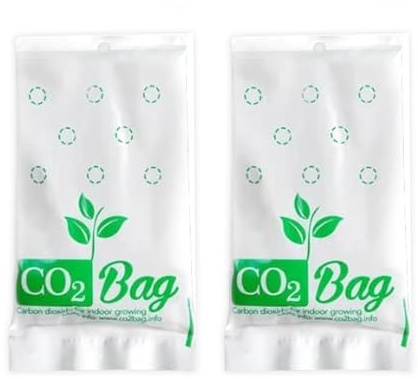CO2bag für kräftiges Pflanzenwachstum (2er Pack - Größe M) | verbessert Geschmack, Farbe und Ertrag der Ernte, wartungsfrei und sicher, Gewächshäuser bis 10 m², Garten, Terrasse, Camping