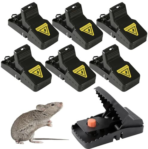 ZDL Trappola per Topi,6pcs Trappole per Topi Riutilizzabili,Trappole a Scatto,Clip Riutilizzabile Trappole del Ratto,Trappola per Topi Professionale,per cucine,Giardini