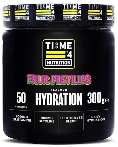 Hydration Formula Electrolytes Powder + Amino Acids Glutamine & Glycine Advanced Rehydration Formula Suitable for Vegans, Sugar Free – Energy, Focus, Avoid Dehydration (300g, Fruit Pastilles)
