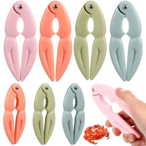 Amosfun 8piezas Uñas para Marisco Herramientas para Romper Cáscaras Pinzas Manuales para Cangrejo y Langosta Accesorios Compactos para Cocina
